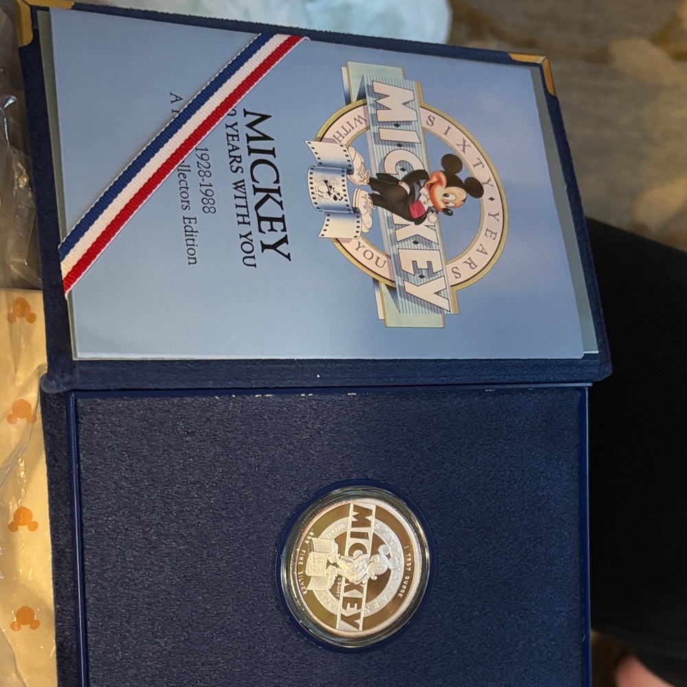 Mickey Mouse Blue Collector's Edition Coin Set. Steamboat Willie